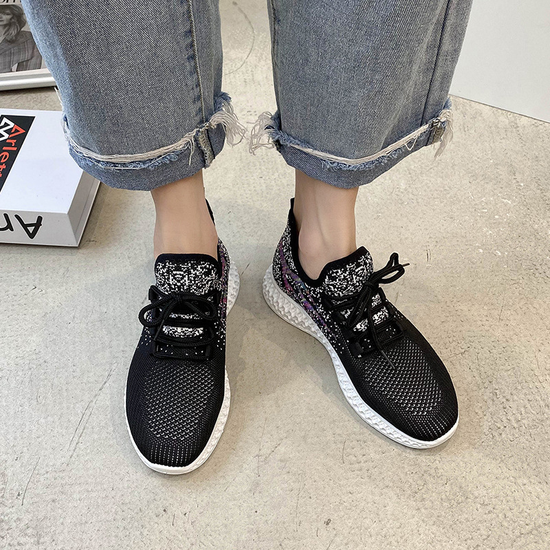 Couple Sneakers Flying Woven Mesh Shoes