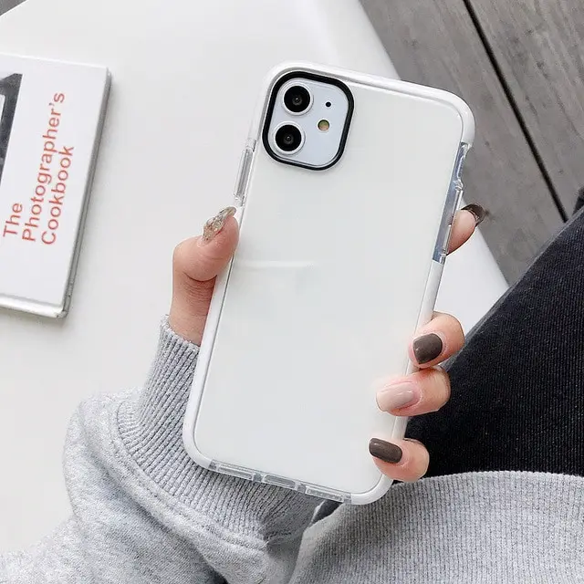 Two-color Silicone Transparent Anti-drop Phone Case