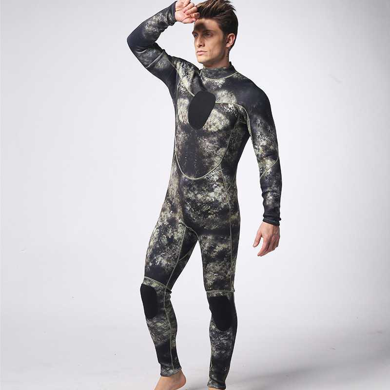 One-piece Camouflage Wetsuit Wear-resistant Cold-proof And Warm