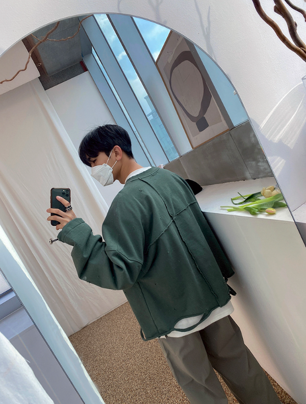 Korean Version Of Cotton Tattered Sweater