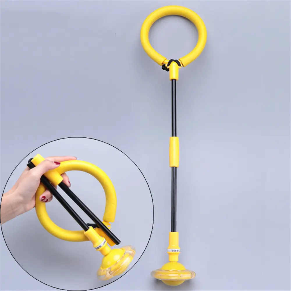 Foldable Children's One-legged Jumping Ball With Sponge Ring Colorful Dancing Flashing Fitness Jumping