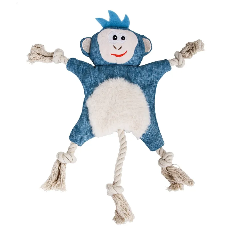Dog Toys, Stuffed, Chewing, Plush, Squeaky Animal Pet Toys, Puppy, Fox, Squirrel, Dog, Cat, Chewing, Squeaky Toys, Pet Supplies - Monkey