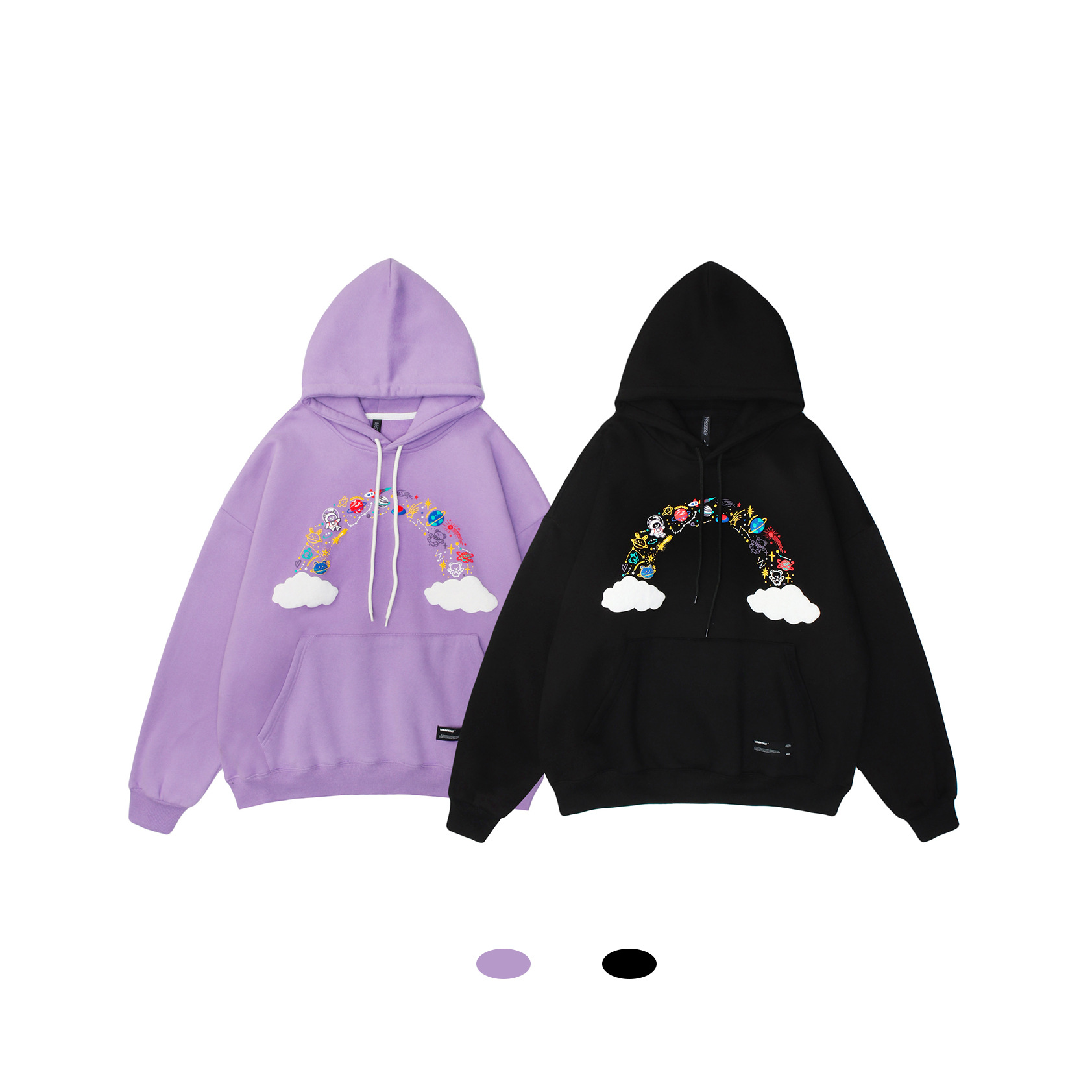 Title 5, Unisex Loose Couple Style Plus Fleece Hooded Sw...