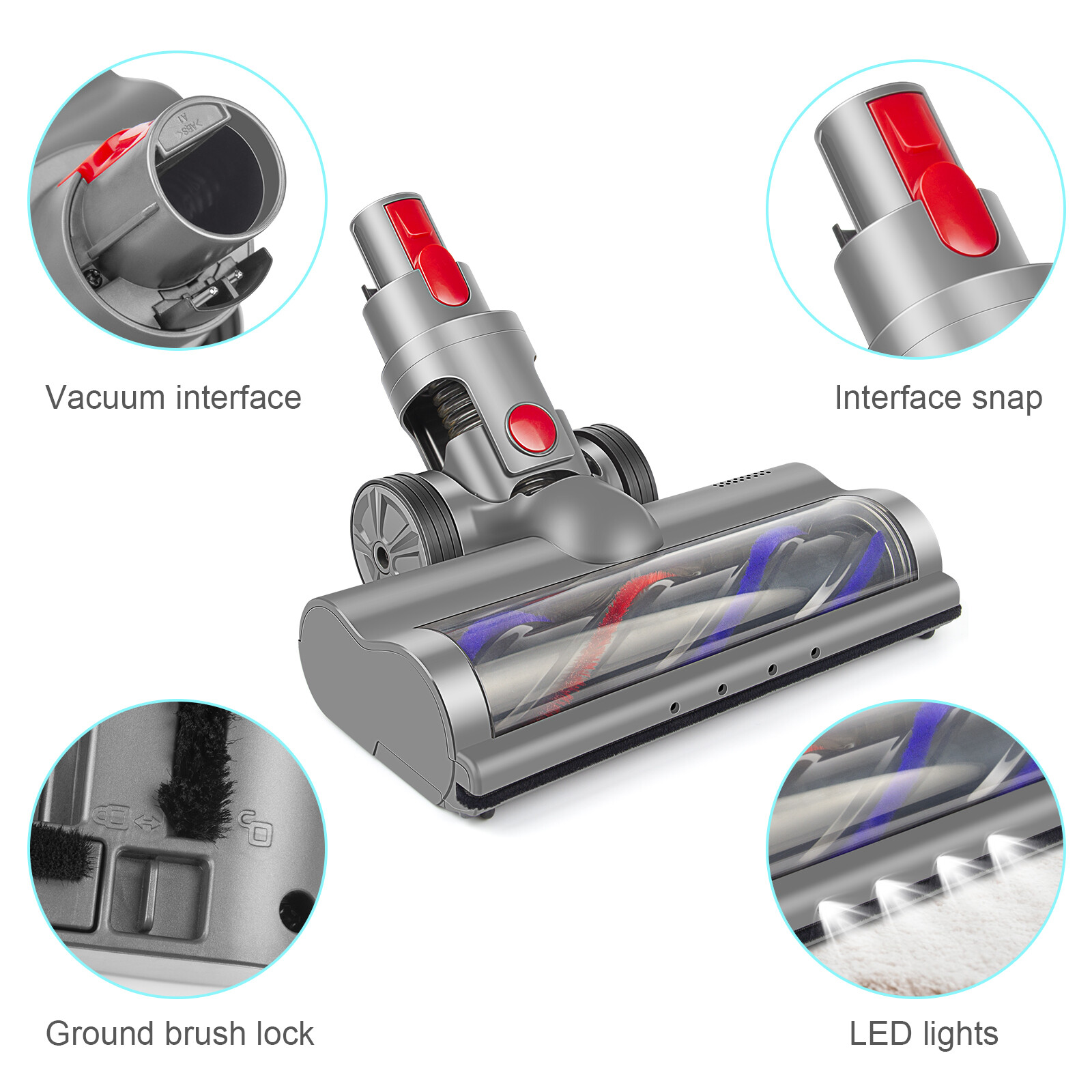 Vacuum Brush Head Soft Roller Motorhead, For V7 V8 V10 V11 V15 Cordless Carbon — image 10