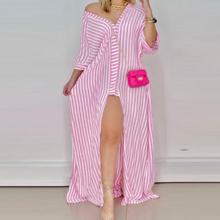 V-neck Slit Irregular Dress