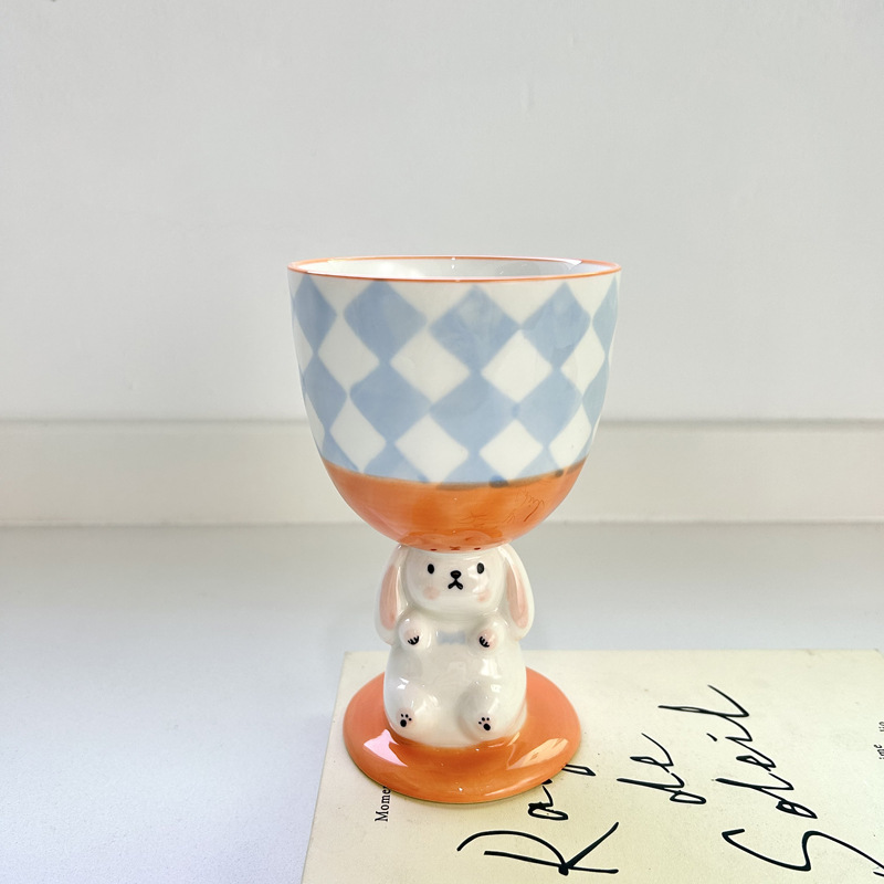 Title 7, Healing Rabbit Goblet Cute Hand Painted