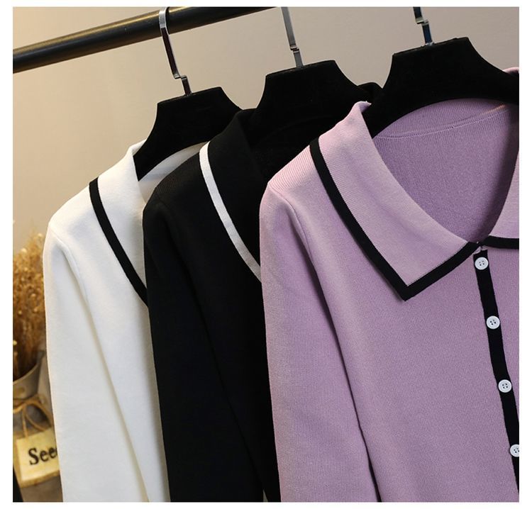 T-shirt Lapel Slim Bottoming Shirt