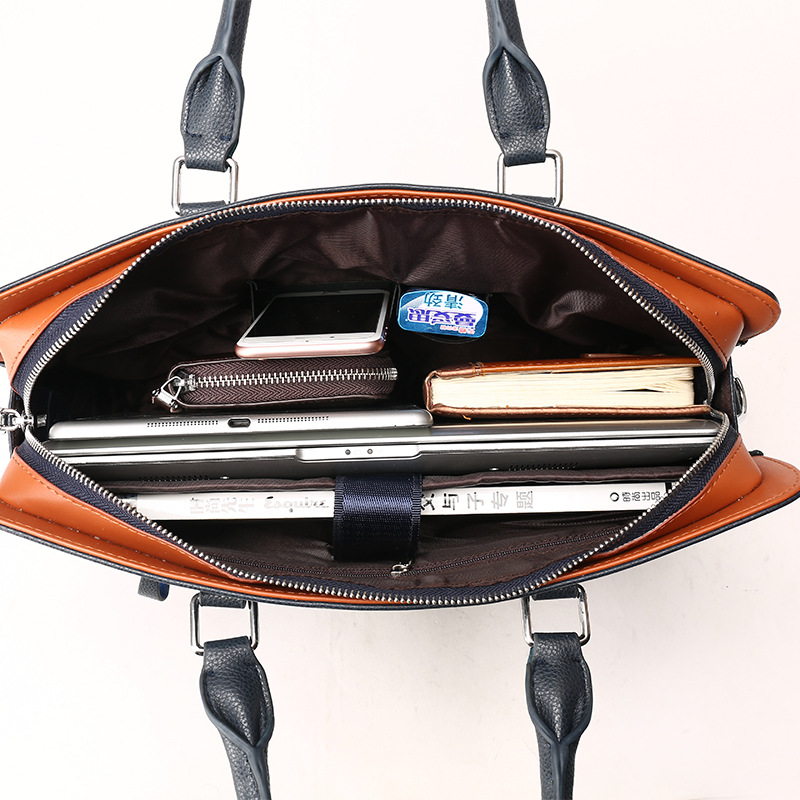 One Shoulder Messenger Official Document Casual Leather Bag — foto 4