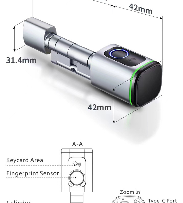 Title 12, Graffiti Smart Lock Cylinder Can Be Lengthened ...