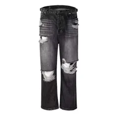 Fashionable And Trendy Straight Leg Pants - Black - View 1