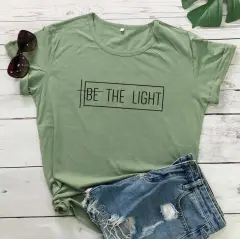 Men's Women's European And American T-shirts - Olive - View 1