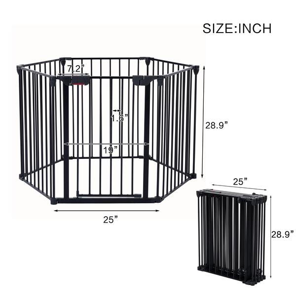 150 Inch Adjustable Safety Door With 6 Pieces, Suitable For House Staircase Doors, Restricted Area Fences — foto 3