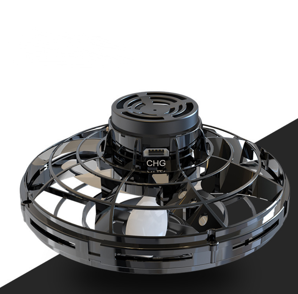 Mini Fingertip Gyro Interactive Decompression Toy Drone LED UFO Type Flying Heli - Picture 11 of 13