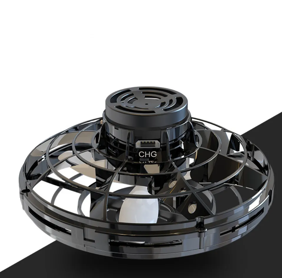 Mini Fingertip Gyro Interactive Decompression Toy Drone LED UFO Type Flying Helicopter Spinner Toy Kids – image 10