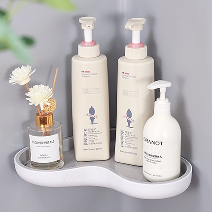 Wall-mounted Non-perforated Triangle Shelf In The Bathroom