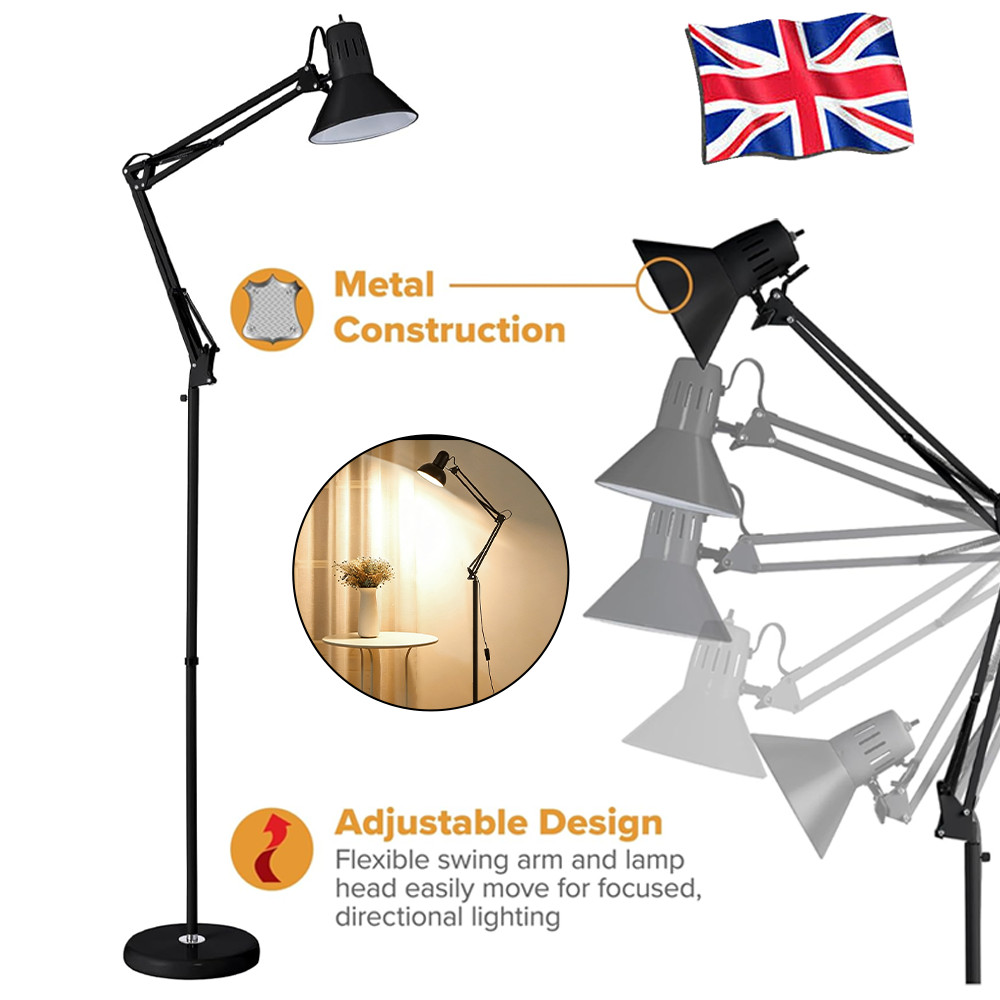 Tall Spotlight Floor Lamp Standard Free Standing Living Room Home Light E27 Bulb — image 6