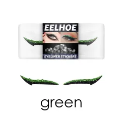 Diamond Eyeliner Sticker Waterproof Eyeliner Super Stage Party Nightclub - Green - View 1