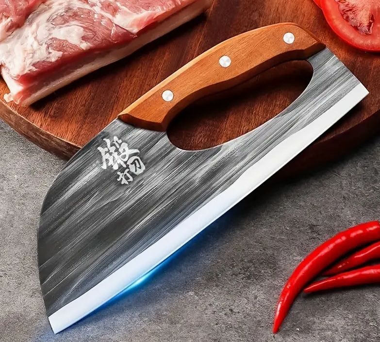1pc Hand Forged Bone Cutter Kitchen Knife - Sharp Lightweight Dual-Use Slicer For Women - High-Carbon Stainless Steel, Ergonomic Handle, Easy To Clean, And Durable — foto 3
