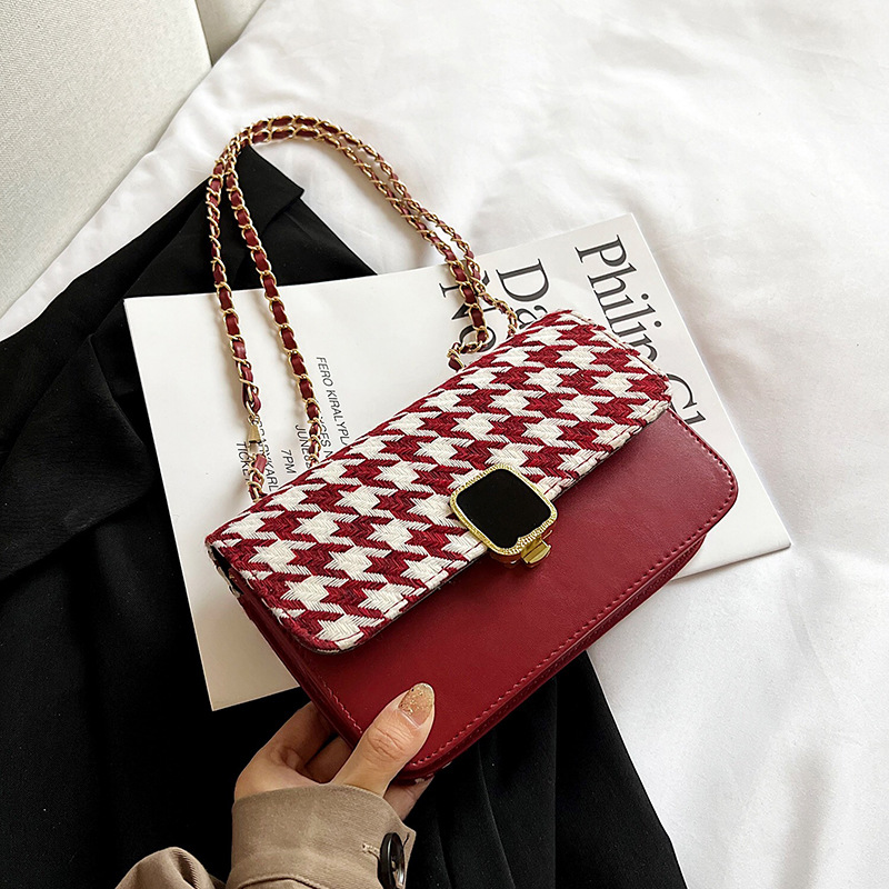 Plaid Printed Casual Women's New Texture Messenger Bag