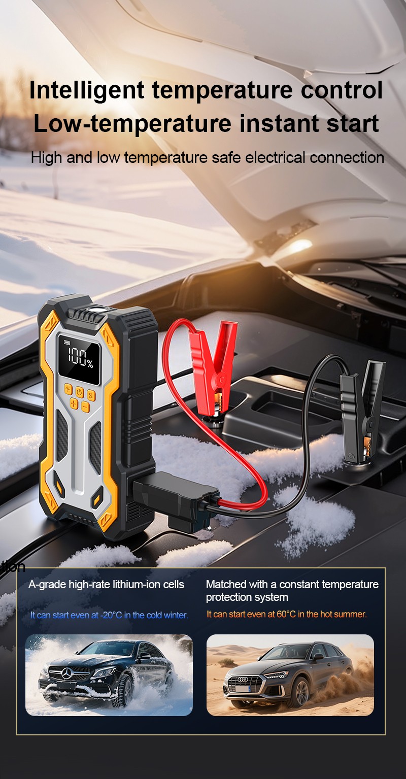 Car J Ump Starter With Air Compressor Pack Booster 12VPower Bank Blower — image 7