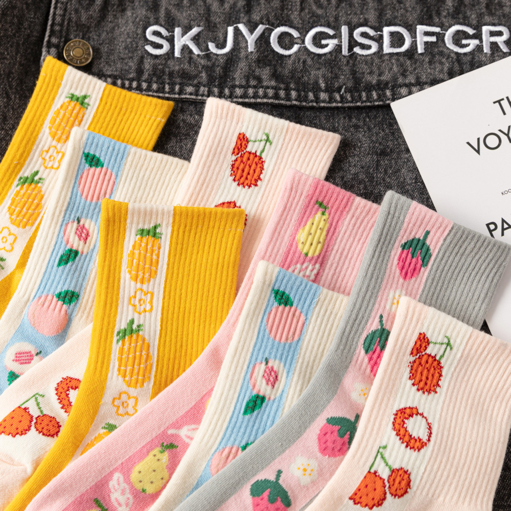 Title 10, Fruit pineapple strawberry cute socks