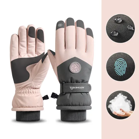 Snowflake Cartoon Print Gloves Winter Touchscreen Waterproof Windproof Warm