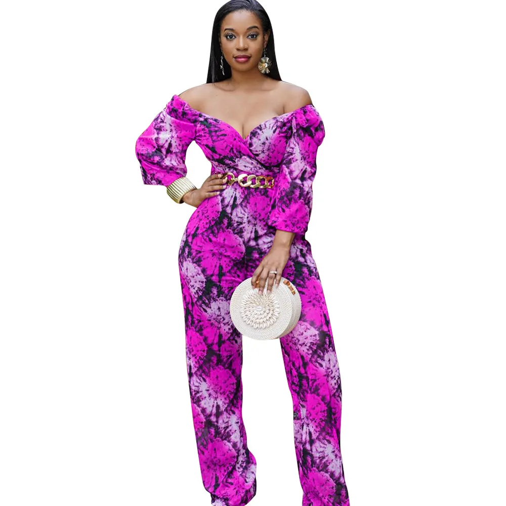 Fashion Sexy One-Shoulder Jumpsuit - Red