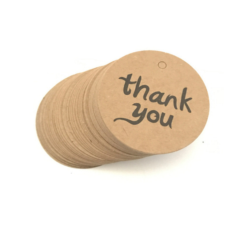 Title 6, 100 Kraft Paper Round Tags