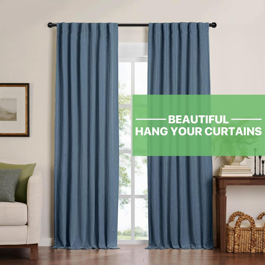 Curtain Rods For Windows 28 To 48 Inch, Black Curtain Rod Set With Brackets, Splicing Adjustable Metal Drapery Rod For Bedroom, Kitchen, Living Room, Matte Black — foto 3