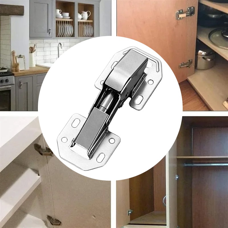10X 90Degree Hidden Hinges Frameless Cabinet Large Angle Soft Closing UK — image 9