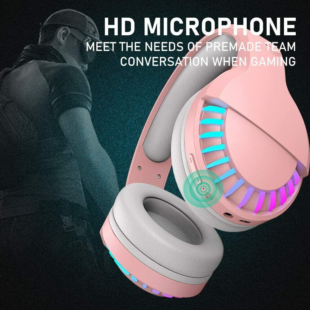 AU Wireless Bluetooth Gaming Headset Headphones Stereo For Laptop PC Phones Ipad