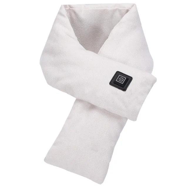 Graphene Heating Scarf For Autumn And Winter Far Infrared Rechargeable Offwhite - Shop at LoveMi