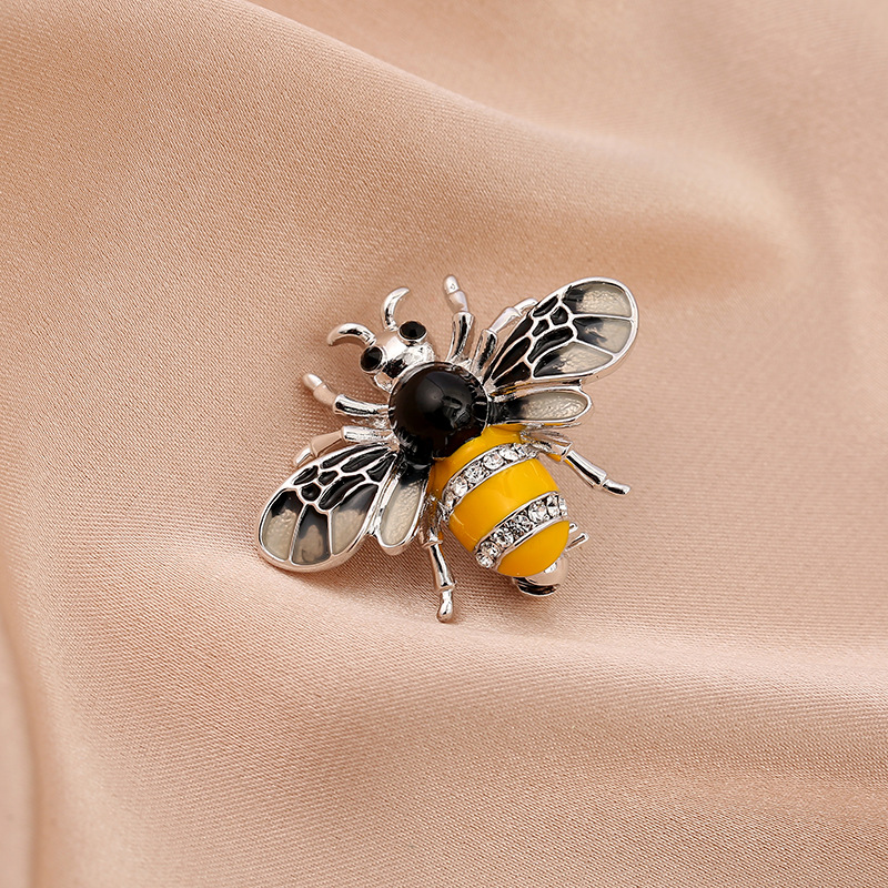 Cartoon Cute Bee Zircon Diamond Pearl Brooch 11Style - Shop at LoveMi