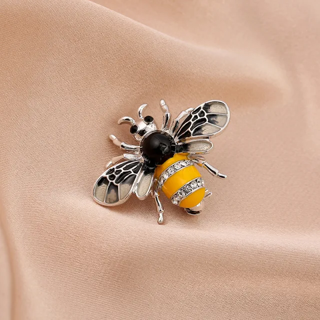 Cartoon Cute Bee Zircon Diamond Pearl Brooch 11Style - Shop at LoveMi