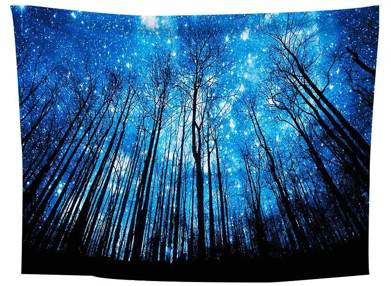 Printed Tall Trees Light Up The Sky