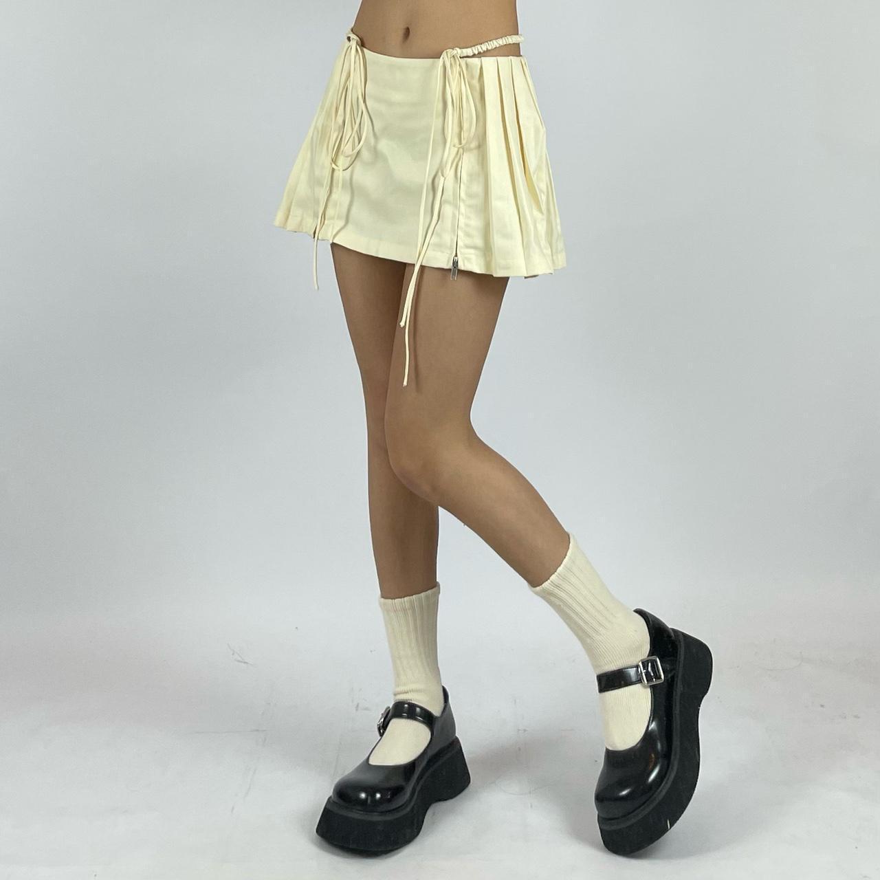 High Waist Pleated Skirt With Thin Zipper