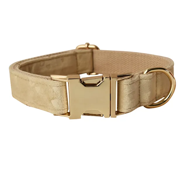 Nude Love Velvet Dog Bow Tie Dog Collar Rope Collar - Shop at LoveMi