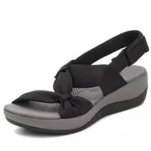 Women's Simple Fish Mouth Sponge Cake Sole Roman Sandals Black - Shop at LoveMi