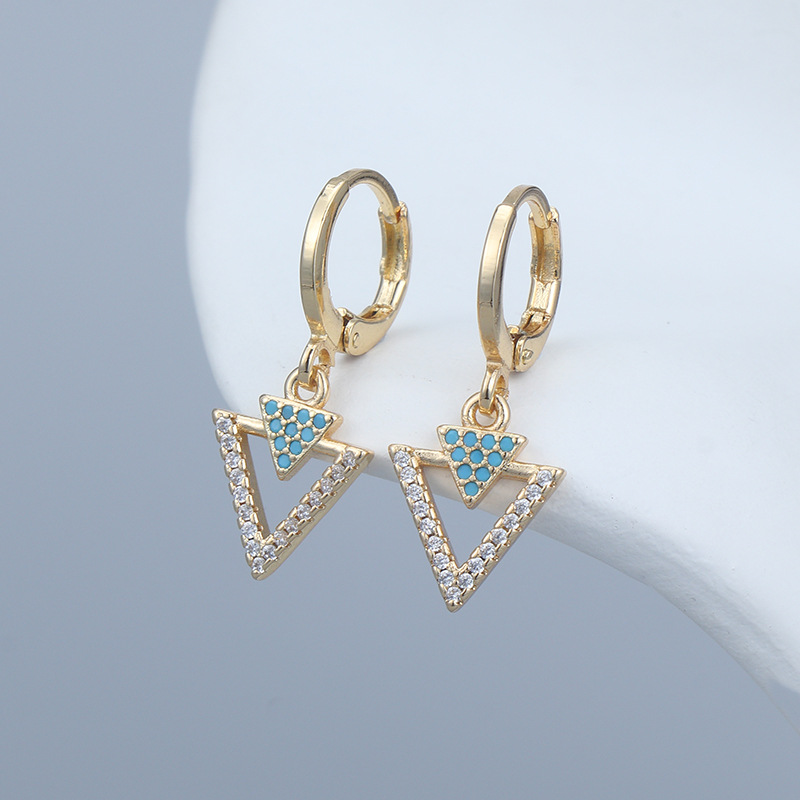 Title 2, Copper-plated Gold Micro-inlaid Zircon Geometri...