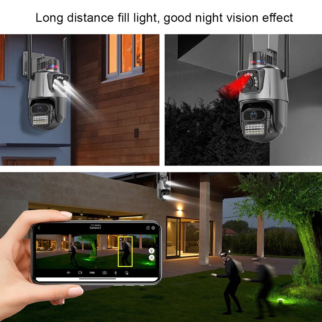 8MP 4K Wireless IP Camera WIFI Outdoor CCTV PTZ Smart Home Security IR Cam IP66 UK NEW,Camera Set 64GB TF Card-----Camera Set-64GB TF Card