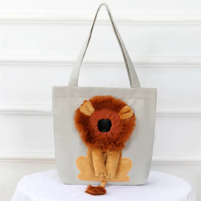 Showable Lion Cub Shoulder Bag Light Grey - Shop at LoveMi