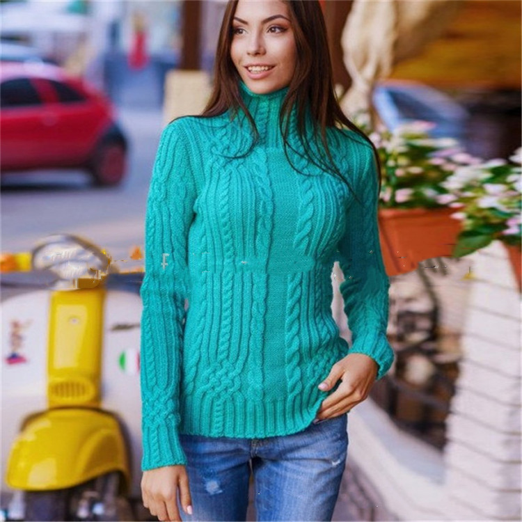 Title 4, New Womens High-Neck Fashion Slim-Fit Sweater ...