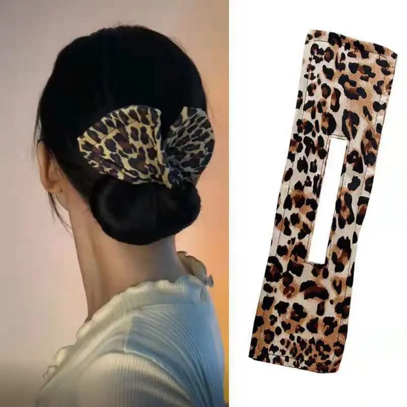 Leopard Knotted Wire Hair Curler Print Headband