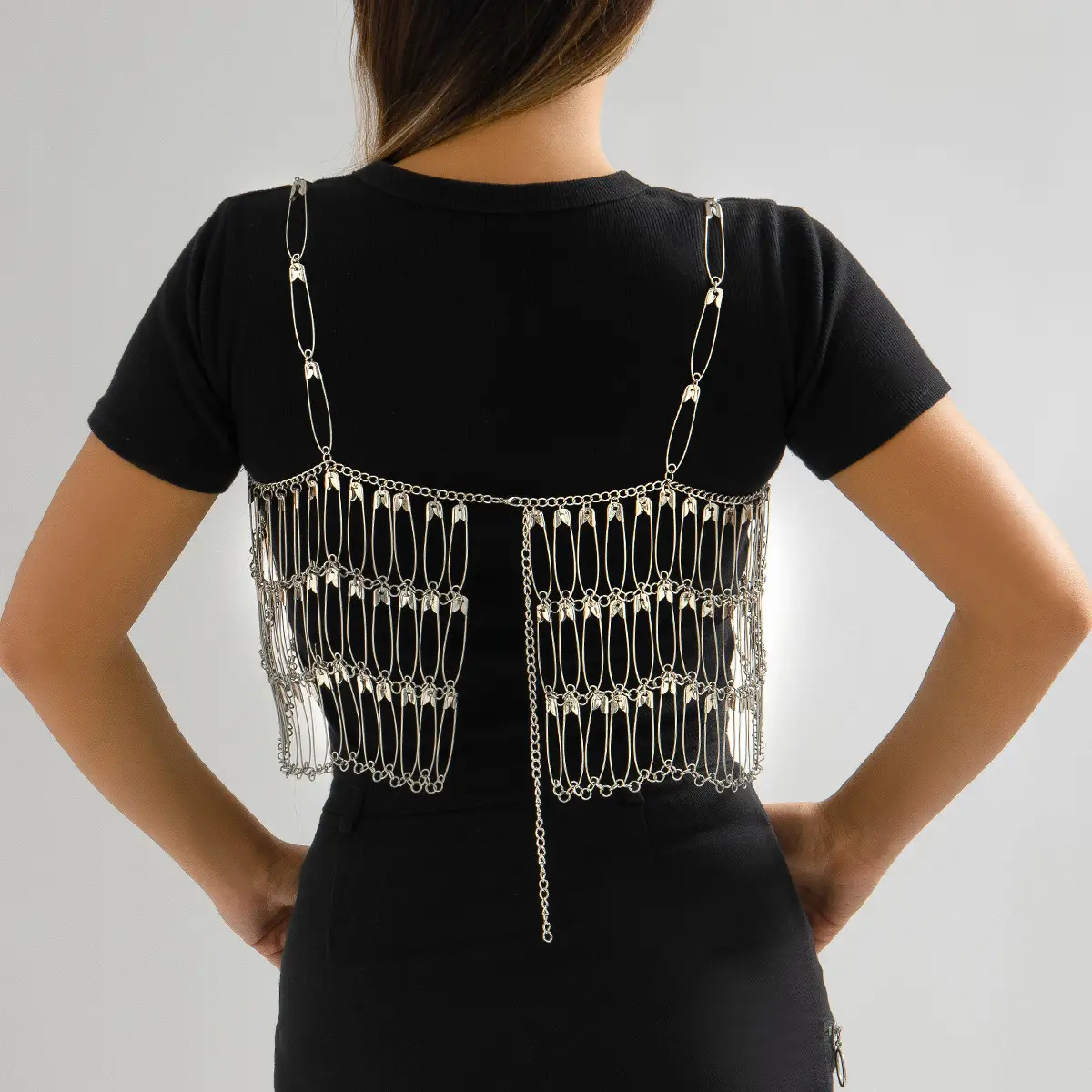 Jewelry Street Shooting Hollow Metal Geometric Clothing