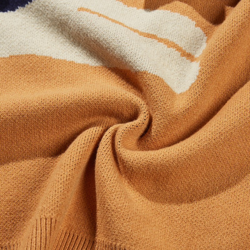 Cat Jacquard Round Neck Sweater Men And Women Trendy Brand Loose