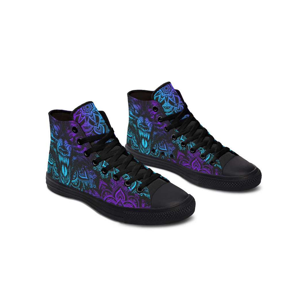 Fashion Printed Couple High Top Canvas Shoes