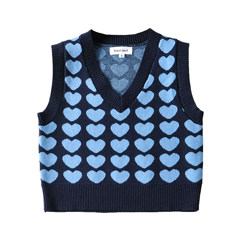 Title 6, Gilet en tricot brodé Love pour femmes, amincis...