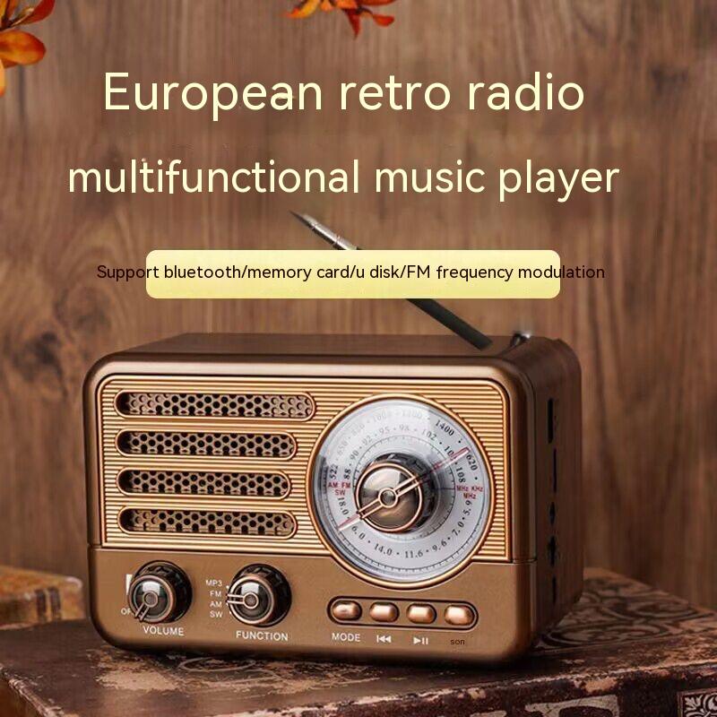 Title 3, Mini FM Radyolu Retro Kablosuz Bluetooth Hoparl...