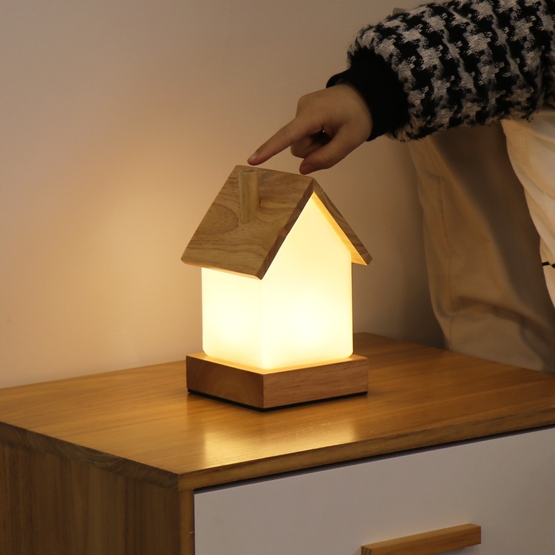 Rechargeable Bamboo Table Lamp, picture 2 of 3