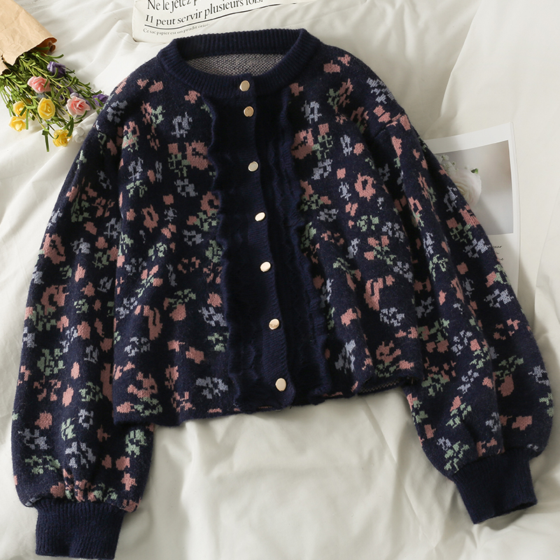 Girl Loose Lazy College Style Cardigan Coat - Image 15